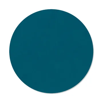 Nupo dækkeserviet circle vendbar M 1 stk. - Midnight blue/Petrol, Ø30 cm - LIND DNA