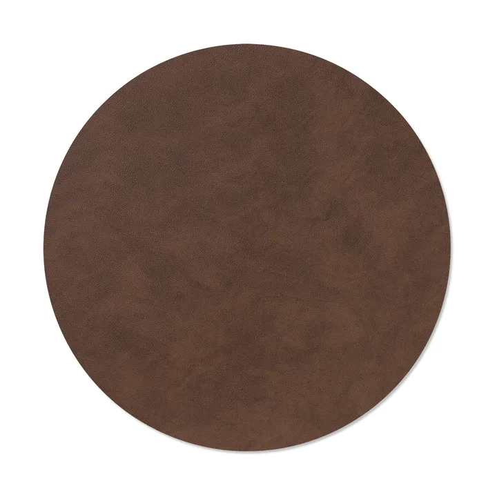 Nupo dækkeserviet circle XL - Mørkebrun, Ø40 cm - LIND DNA