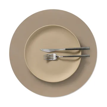 Nupo dækkeserviet - Clay brown, circle, L, Ø38 cm - LIND DNA