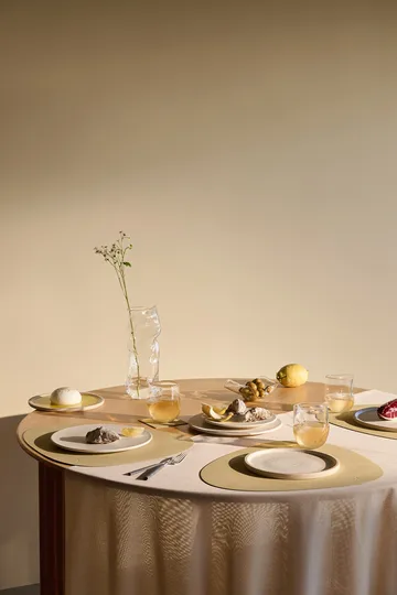 Nupo dækkeserviet curve L - Lemon sorbet, 44x37 cm - LIND DNA