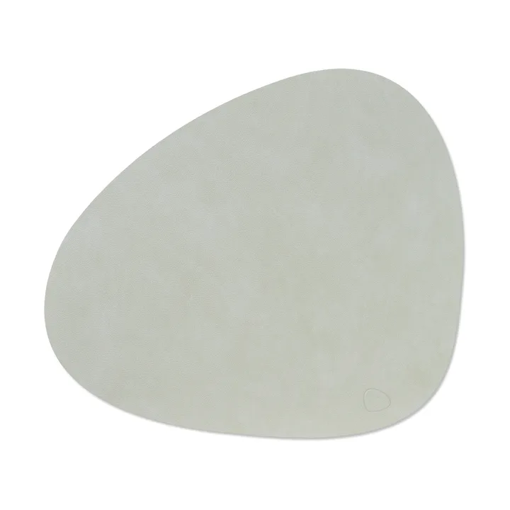 Nupo dækkeserviet curve L - Metallic (stengrå), 44x37 cm - LIND DNA