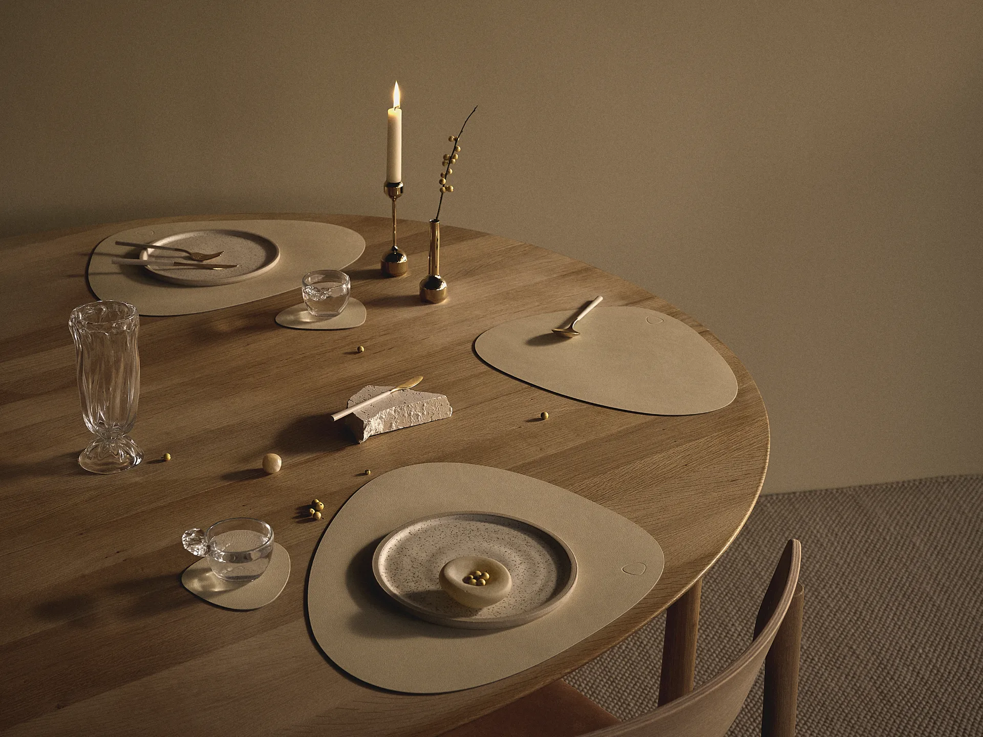 Nupo dækkeserviet curve L, Vanilla LIND DNA