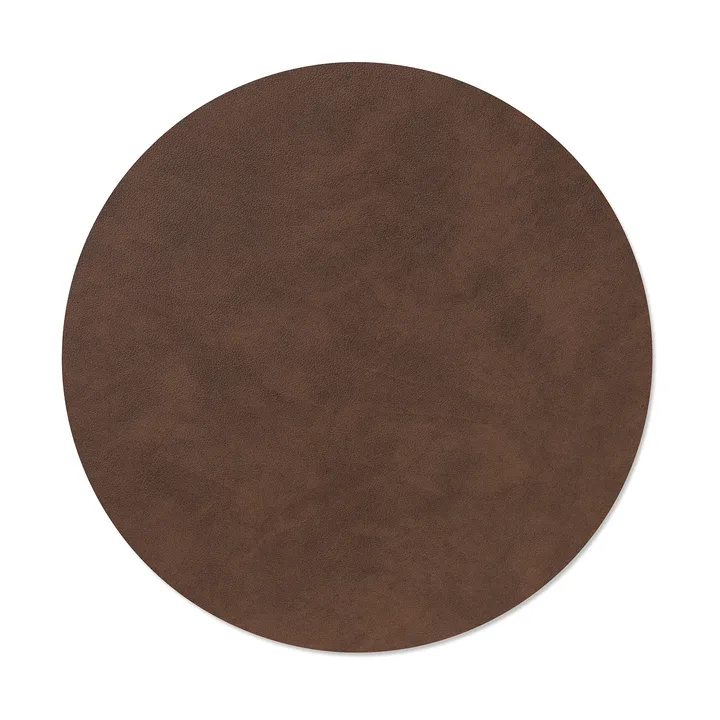 Nupo dækkeserviet - Dark brown, circle, L - LIND DNA