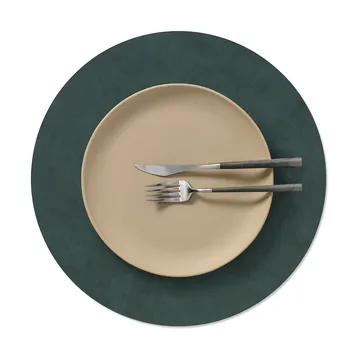 Nupo dækkeserviet - Dark green, circle, L, Ø38 cm - LIND DNA