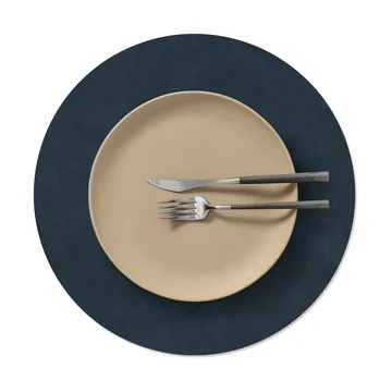 Nupo dækkeserviet - Midnight blue, circle, L, Ø38 cm - LIND DNA