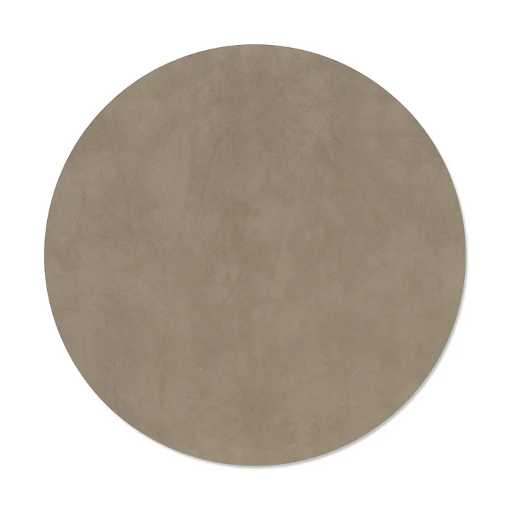Nupo dækkeserviet - Nomad grey, circle, L, Ø38 cm - LIND DNA