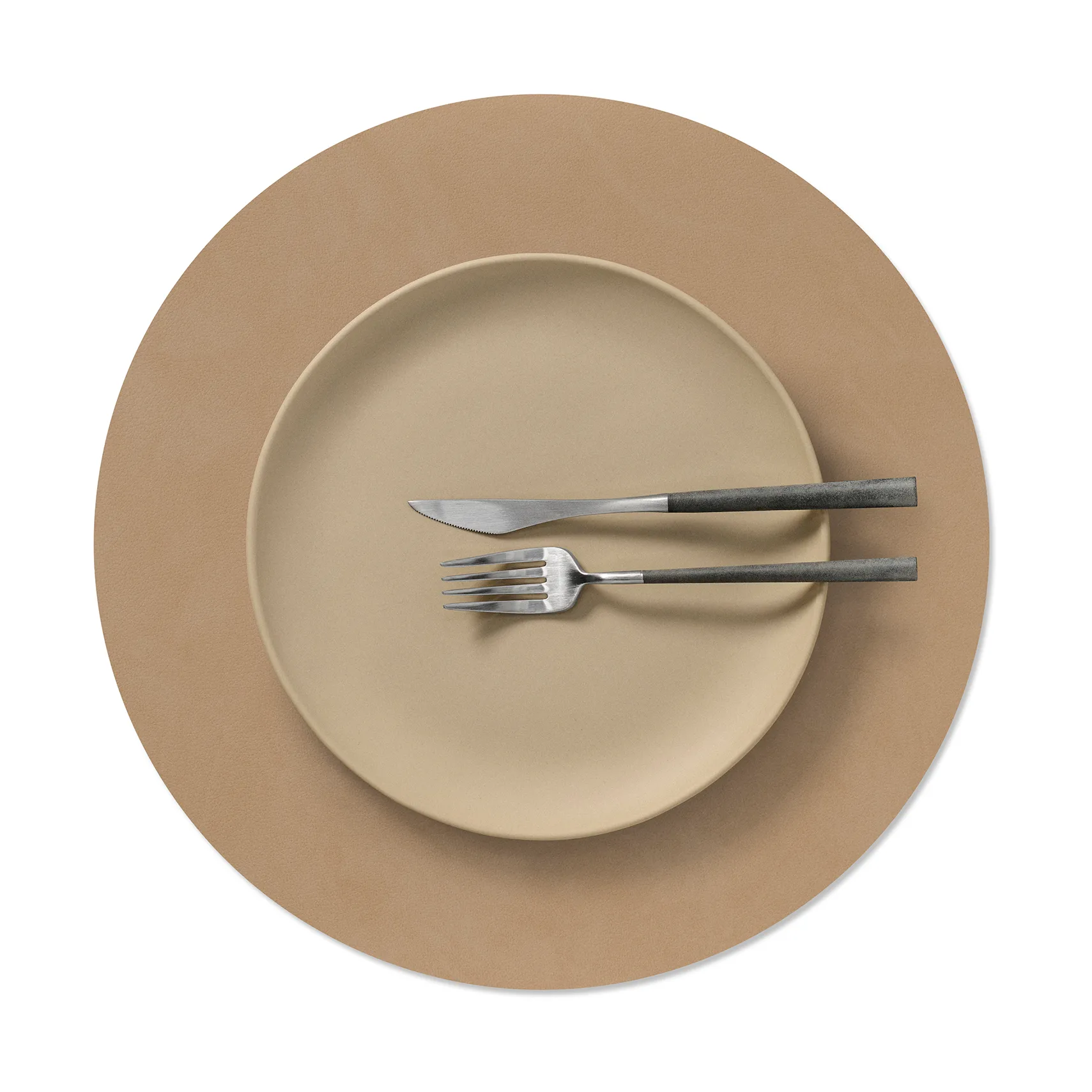 Nupo dækkeserviet, Nougat, circle, L, Ø38 cm LIND DNA