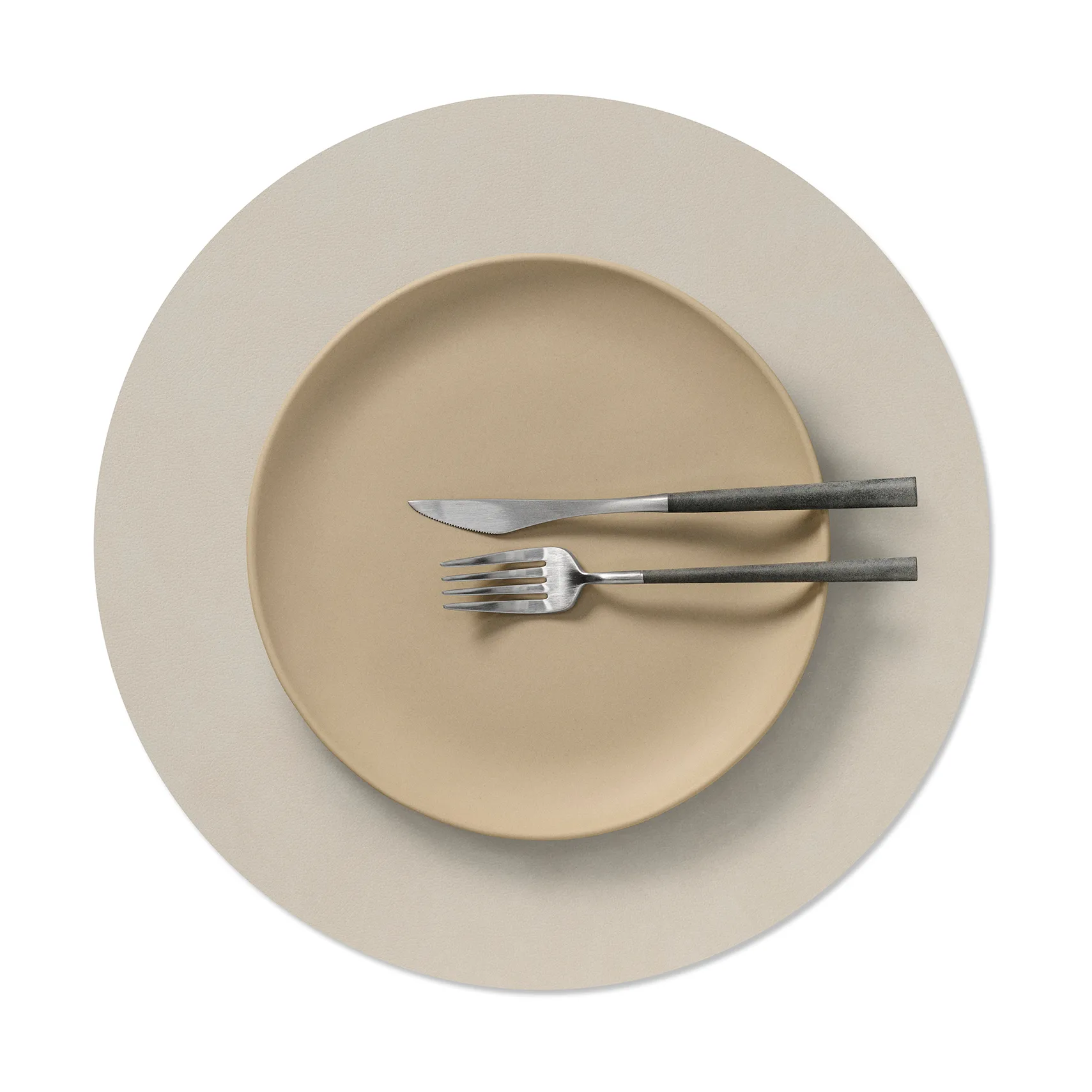 Nupo dækkeserviet, Oyster white, circle, L, Ø38 cm LIND DNA