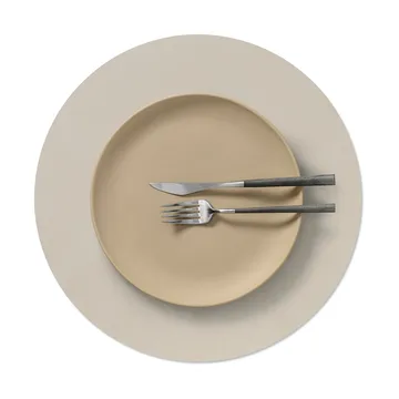Nupo dækkeserviet - Oyster white, circle, L, Ø38 cm - LIND DNA
