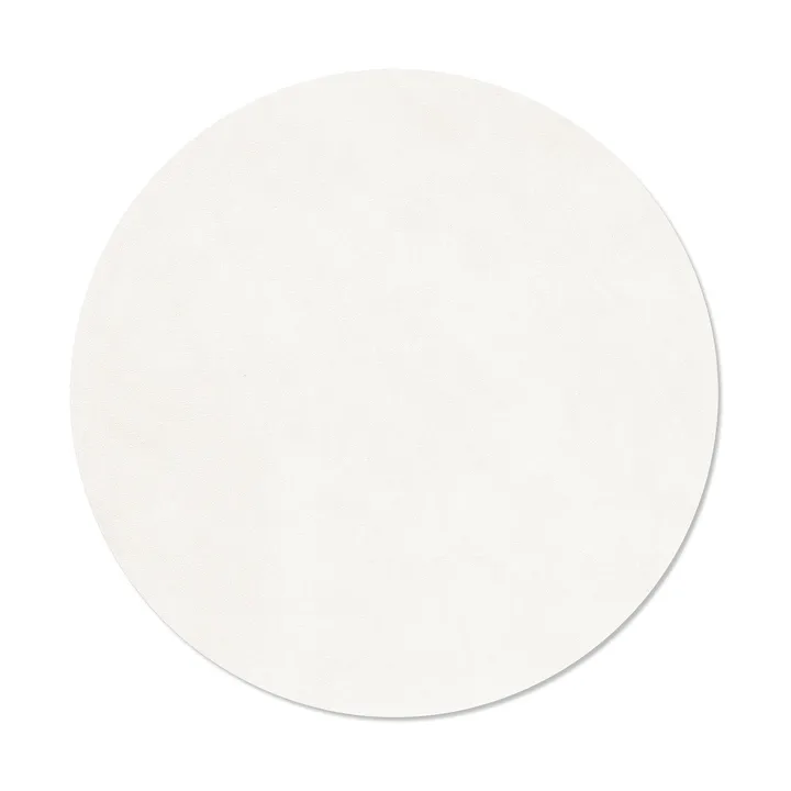 Nupo dækkeserviet - Pure white, circle, L, Ø38 cm - LIND DNA