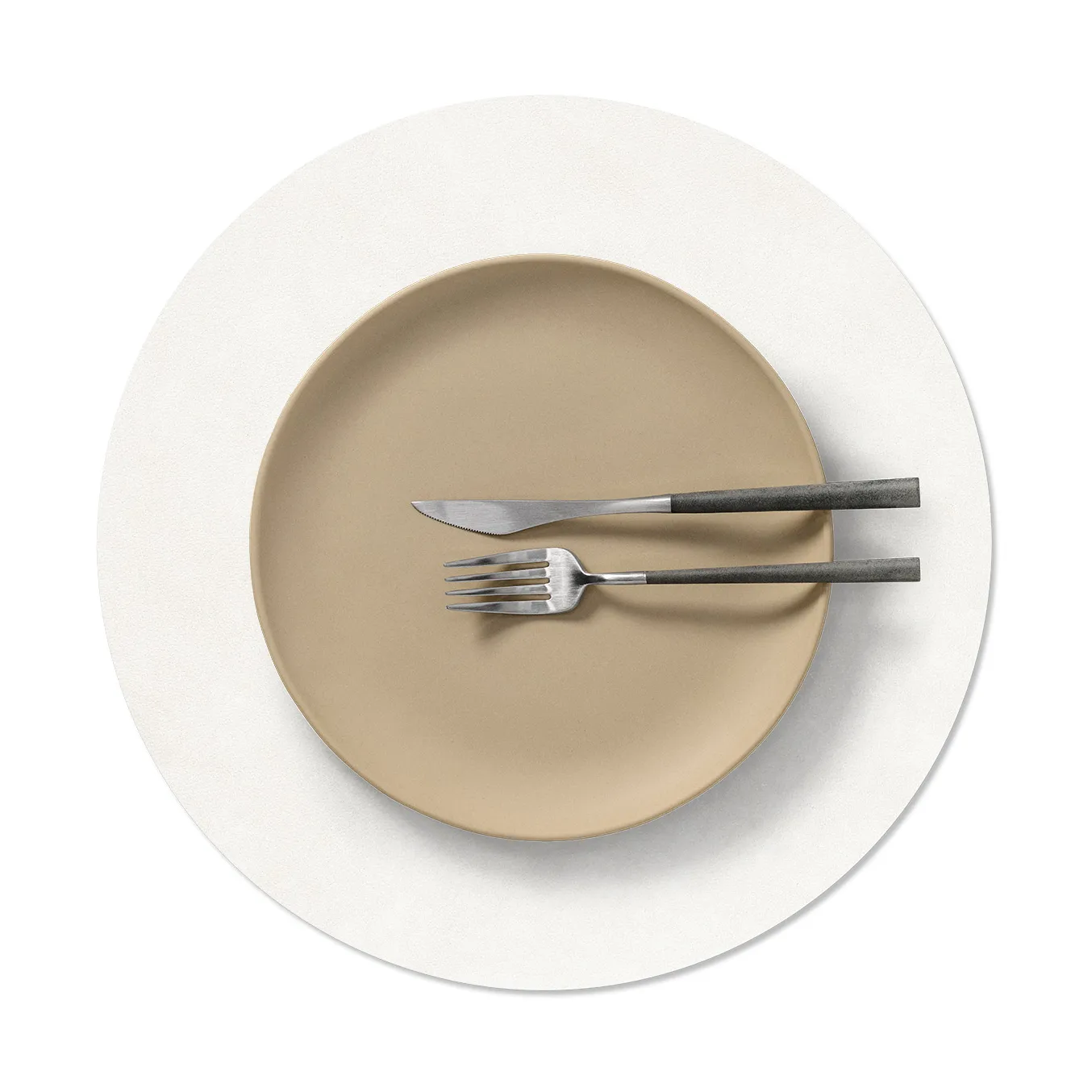 Nupo dækkeserviet, Pure white, circle, L, Ø38 cm LIND DNA