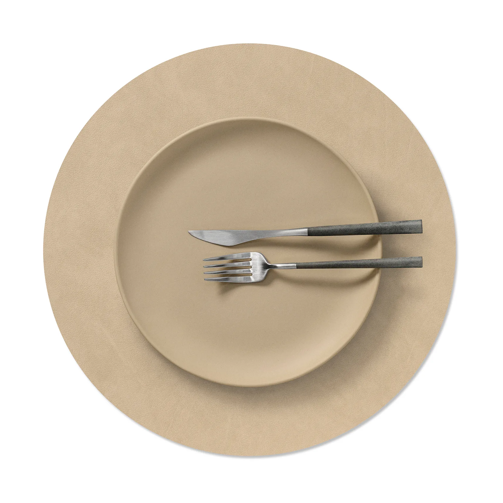 Nupo dækkeserviet, Sand, circle, L, Ø38 cm LIND DNA