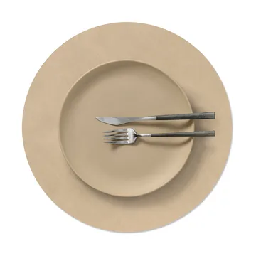 Nupo dækkeserviet - Sand, circle, L, Ø38 cm - LIND DNA