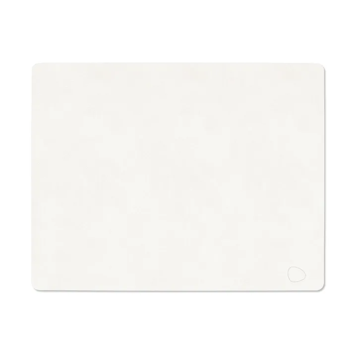 Nupo dækkeserviet square L - Pure white, 45x35 cm - LIND DNA