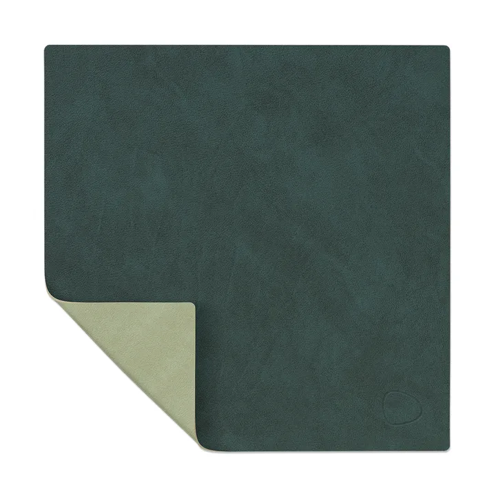 Nupo dækkeserviet square vendbar S 1 stk. - Dark green/Olive green, 28x28 cm - LIND DNA