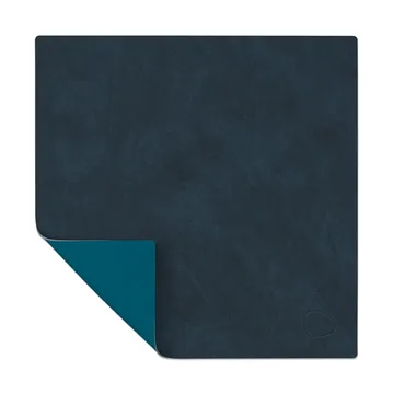 Nupo dækkeserviet square vendbar S 1 stk. - Midnight blue/Petrol - LIND DNA