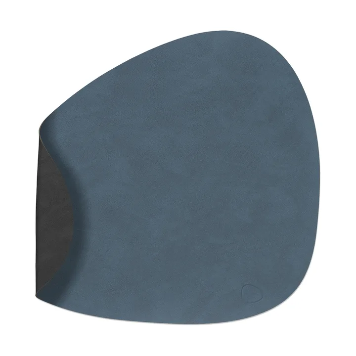Nupo dækkeserviet vendbar curve L 1 stk. - Dark blue/Black, 44x37 cm - LIND DNA