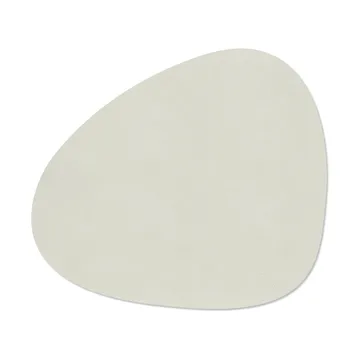 Nupo dækkeserviet vendbar curve L 1 stk. - Linen-Flint Grey, 44x37 cm - LIND DNA