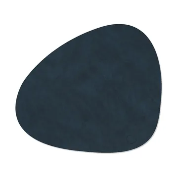 Nupo dækkeserviet vendbar curve L 1 stk. - Midnight blue/Petrol, 44x37 cm - LIND DNA
