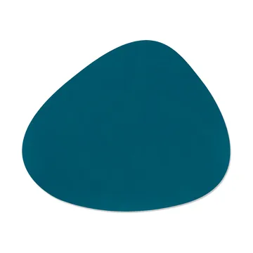 Nupo dækkeserviet vendbar curve L 1 stk. - Midnight blue/Petrol, 44x37 cm - LIND DNA