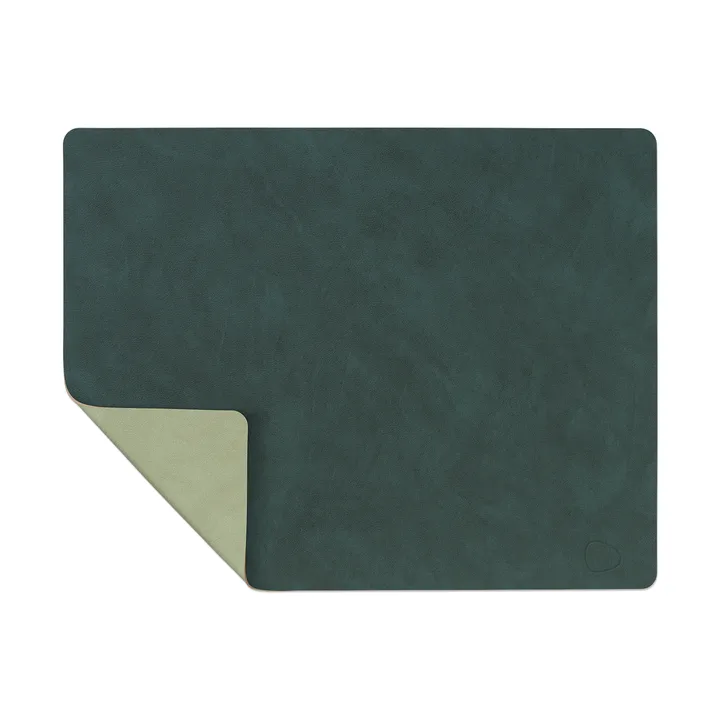 Nupo dækkeserviet vendbar square L 1 stk. - Dark green/Olive green, 45x37 cm - LIND DNA
