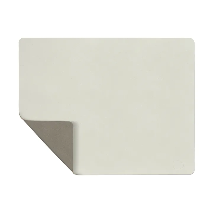 Nupo dækkeserviet vendbar square L 1 stk. - Linen-Flint Grey, 45x35 cm - LIND DNA