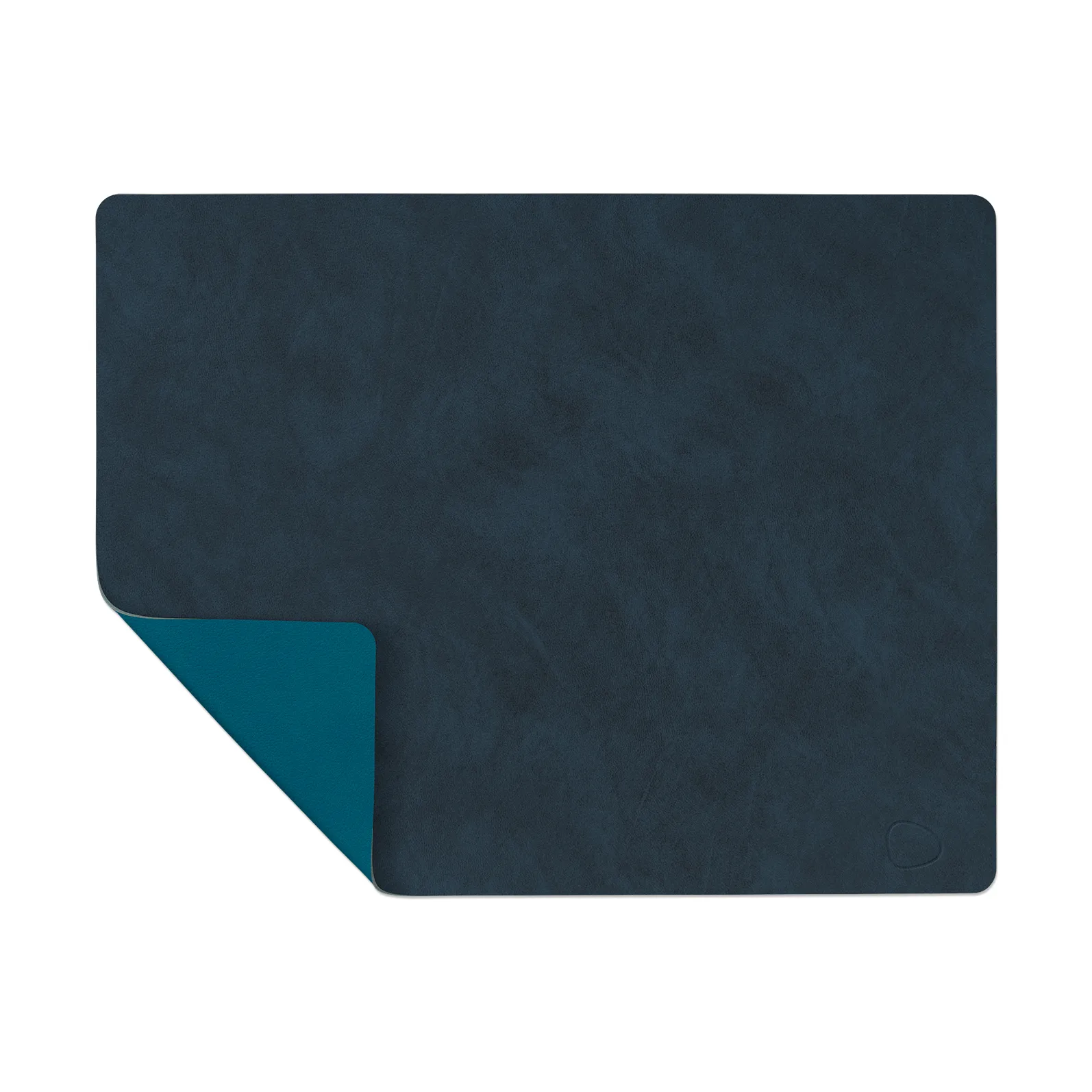 Nupo dækkeserviet vendbar square L 1 stk., Midnight blue/Petrol, 45x36 cm LIND DNA