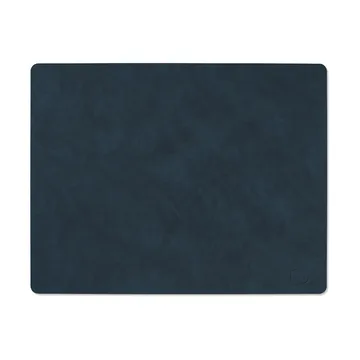 Nupo dækkeserviet vendbar square L 1 stk. - Midnight blue/Petrol, 45x36 cm - LIND DNA