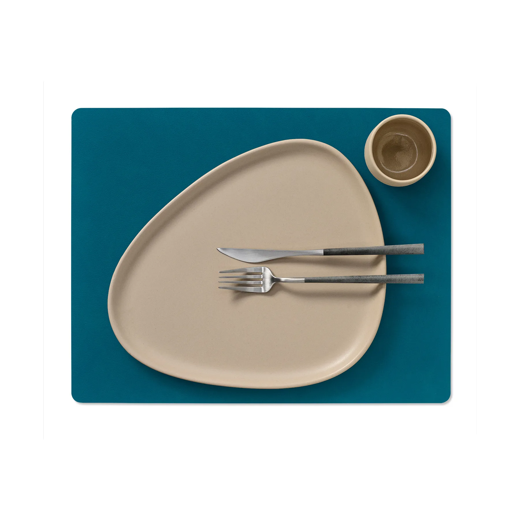 Nupo dækkeserviet vendbar square L 1 stk., Midnight blue/Petrol LIND DNA