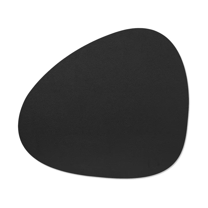 Serene dækkeserviet curve L 37x44 cm - Black, 44x37 cm - LIND DNA