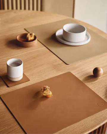 Wood Box opbevaring til glasbrikker - Nature-oak, circle, S - LIND DNA