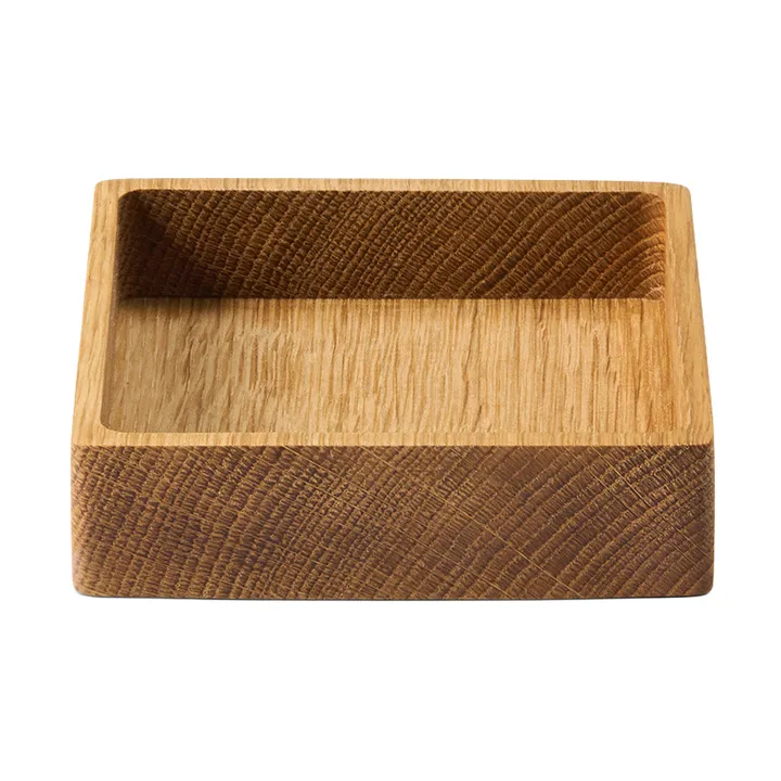 Wood Box opbevaring til glasbrikker - Nature-oak, square, S - LIND DNA