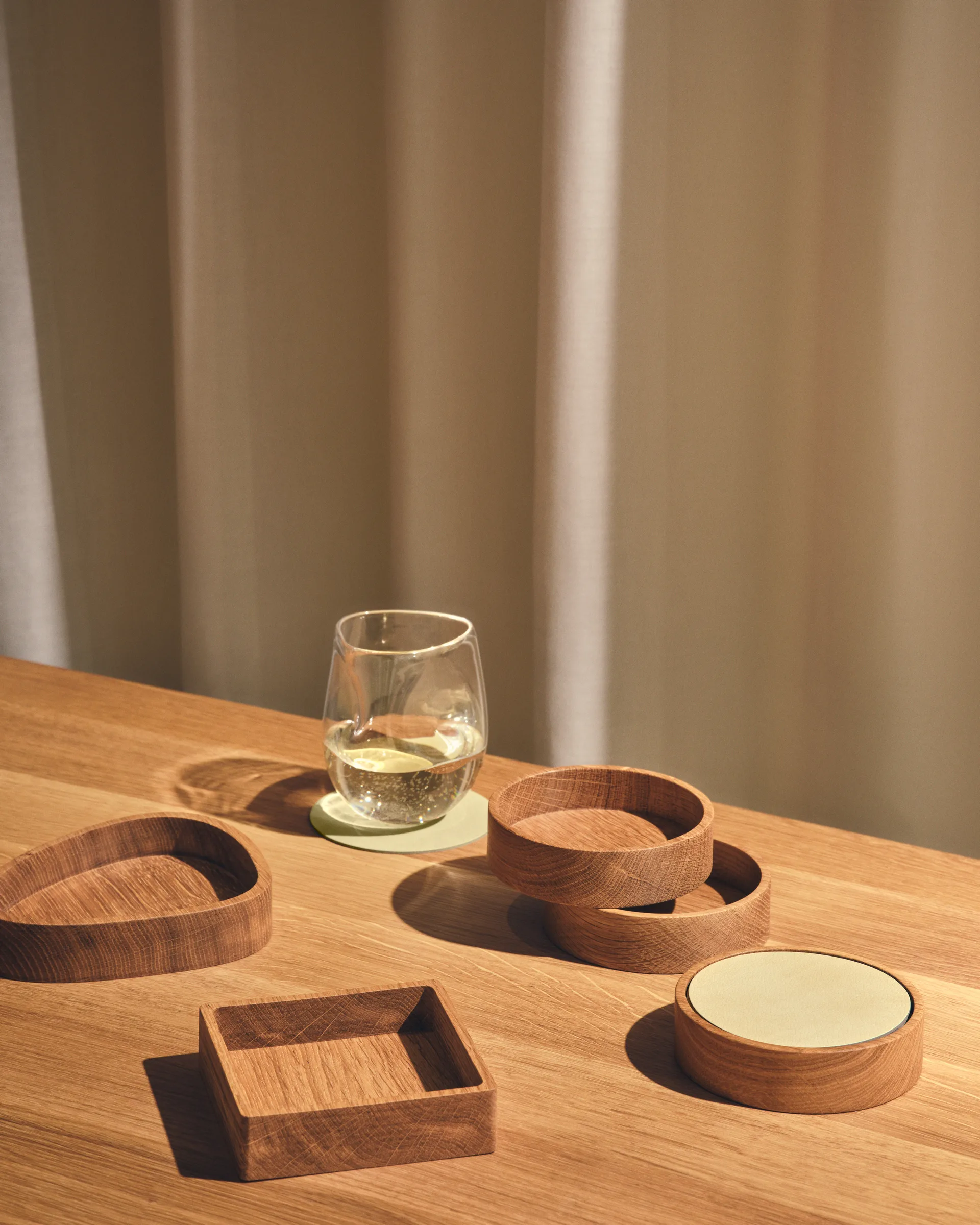 Wood Box opbevaring til glasbrikker, Nature-oak, square, S LIND DNA