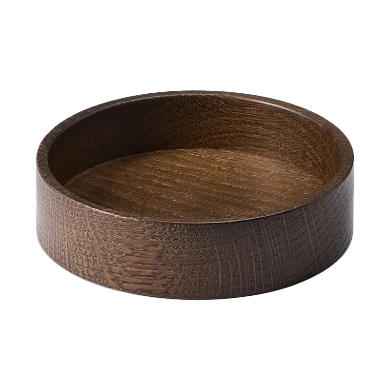 Wood Box opbevaring til glasbrikker, Smoked-oak, circle, S LIND DNA