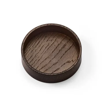 Wood Box opbevaring til glasbrikker - Smoked-oak, circle, S - LIND DNA