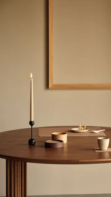 Wood Box opbevaring til glasbrikker - Smoked-oak, circle, S - LIND DNA