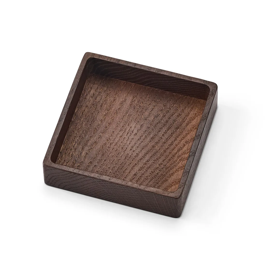 Wood Box opbevaring til glasbrikker, Smoked-oak, square, S LIND DNA