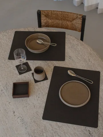 Wood Box opbevaring til glasbrikker - Smoked-oak, square, S - LIND DNA