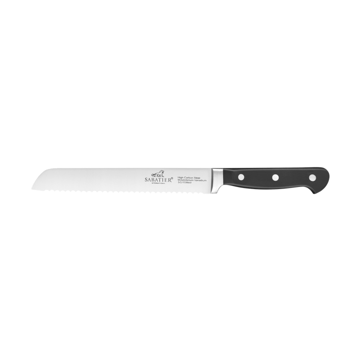Pluton brødkniv 20 cm - Stål-sort - Lion Sabatier