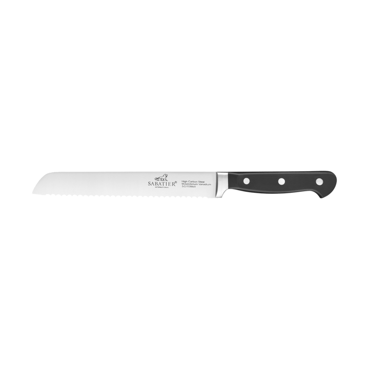 Pluton brødkniv 20 cm, Stål-sort Lion Sabatier