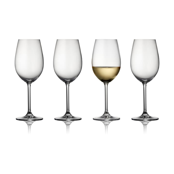 Clarity hvidvinsglas 35 cl 4-pak - Clear - Lyngby Glas