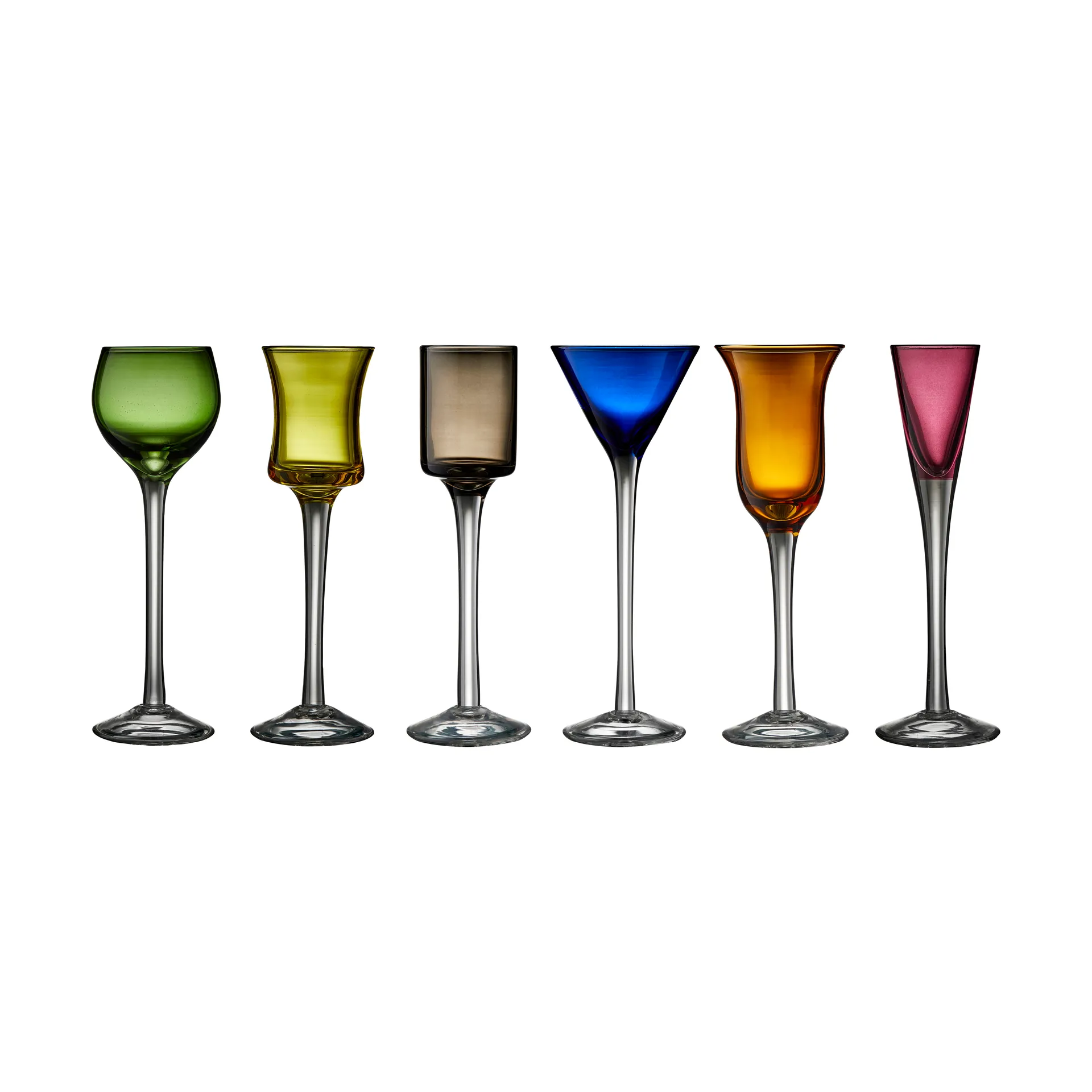 Lyngby Glas Lyngby Glas snapseglas 2,5-5 cl 6 stk. Mix