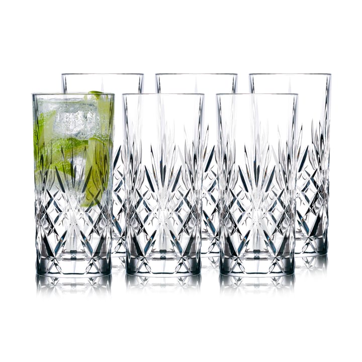 Melodia highballglas 36 cl 6-pak, Krystal Lyngby Glas