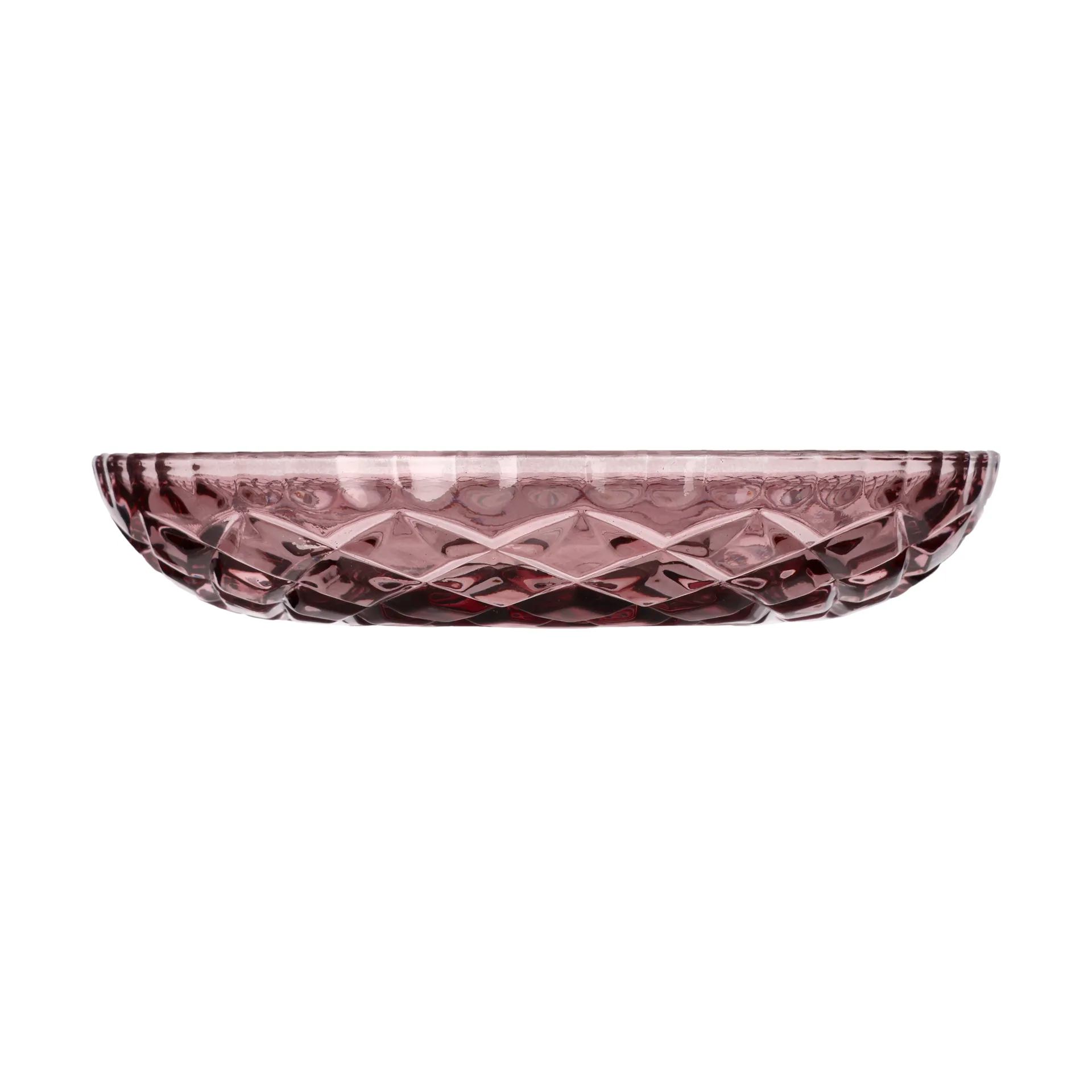 Sorrento asietter Ø16 cm 4-pak, Lyserød Lyngby Glas