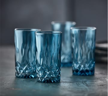 Sorrento highball glas 38 cl 4-pak - Blue - Lyngby Glas