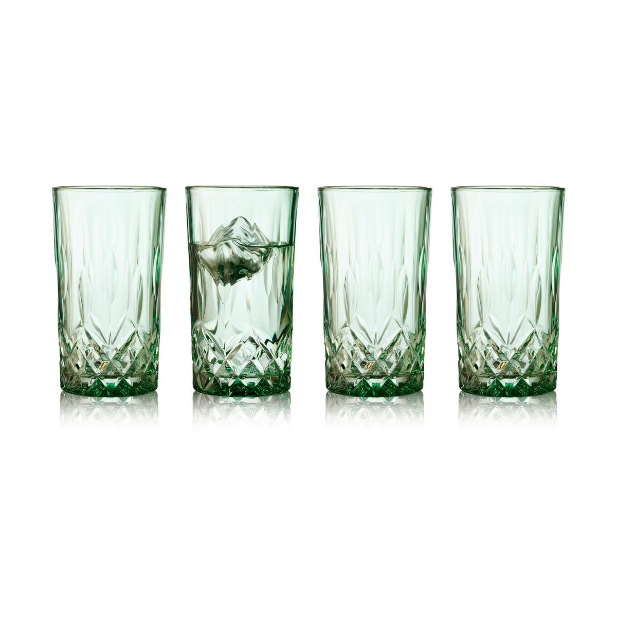 Lyngby Glas Sorrento highball glas 38 cl 4-pak Green