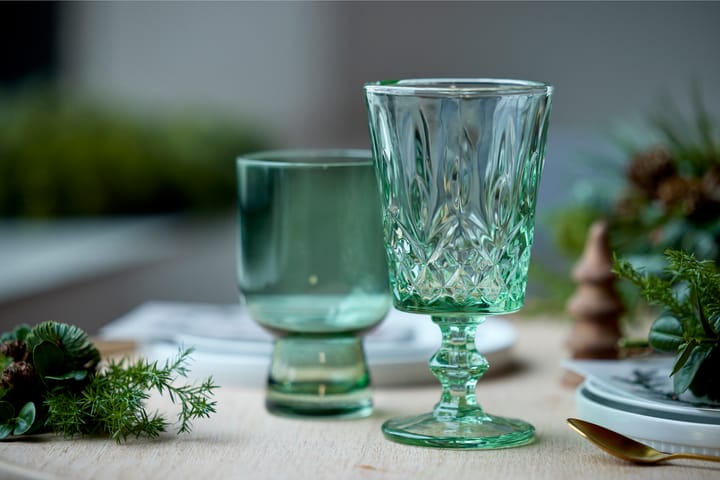Sorrento vinglas 29 cl 4-pak, Grøn Lyngby Glas