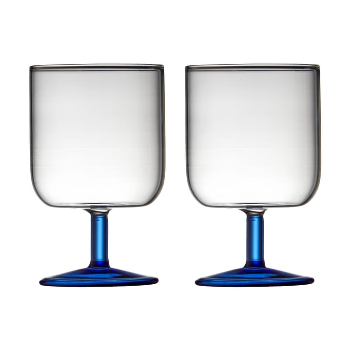 Torino vinglas 30 cl 2-pak, Clear-blue Lyngby Glas
