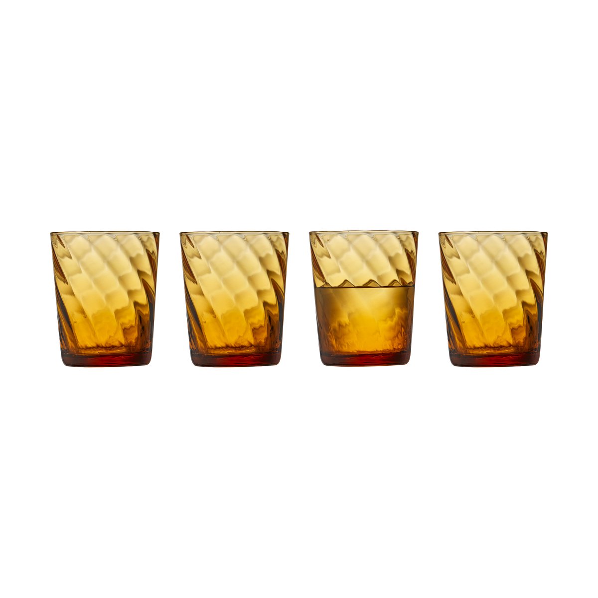 Lyngby Glas Vienna vandglas 30 cl 4-pak Amber