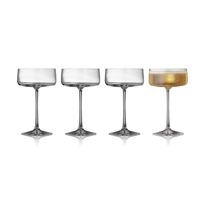 Zero champagneglas coupe 26 cl 4-pak, Krystal Lyngby Glas